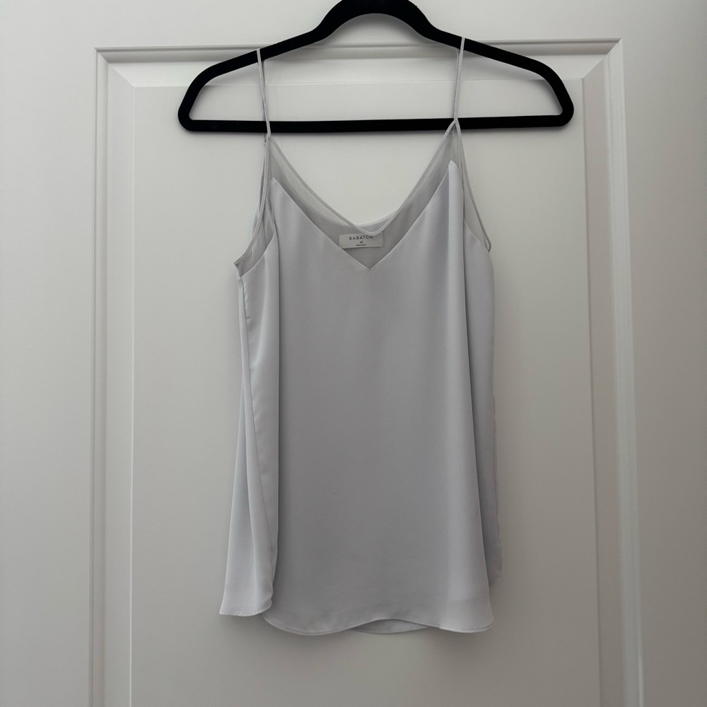 Babaton Pale Blue V-Neck Camisole
